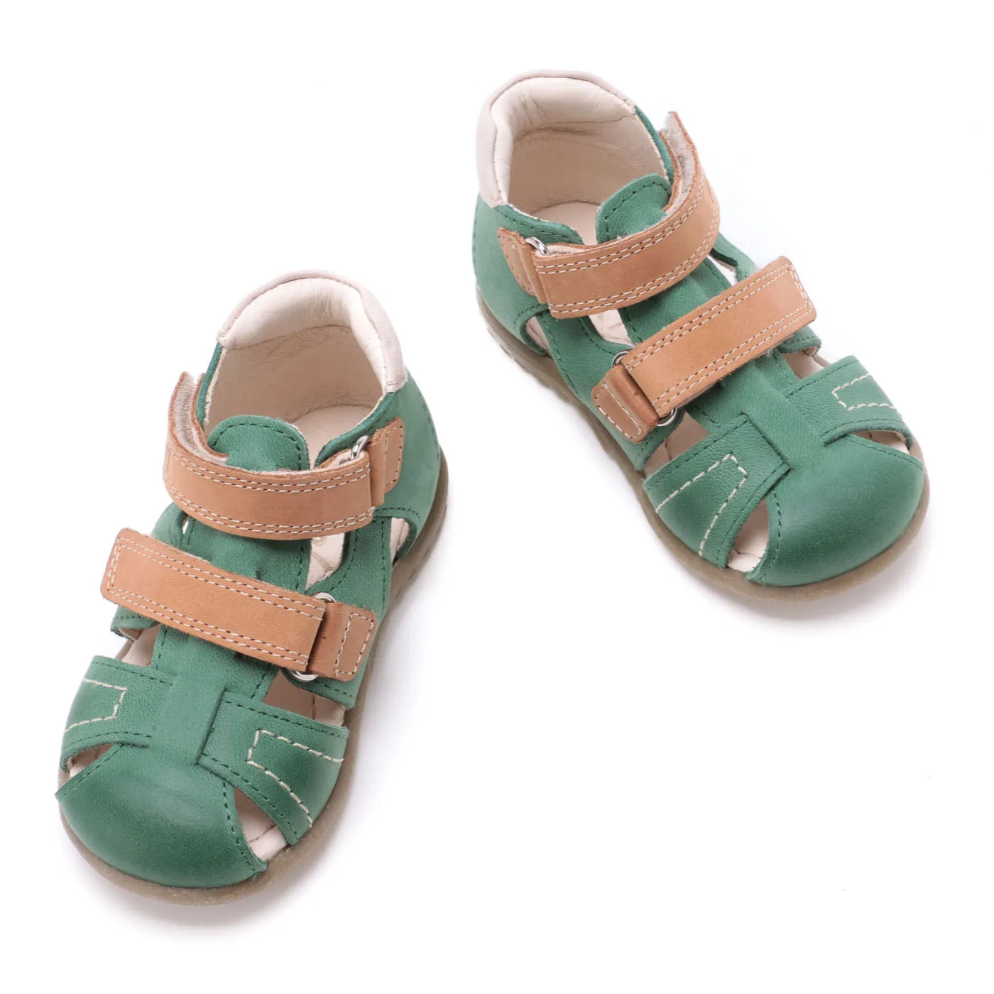 (2437-16) Emel green closed sandals