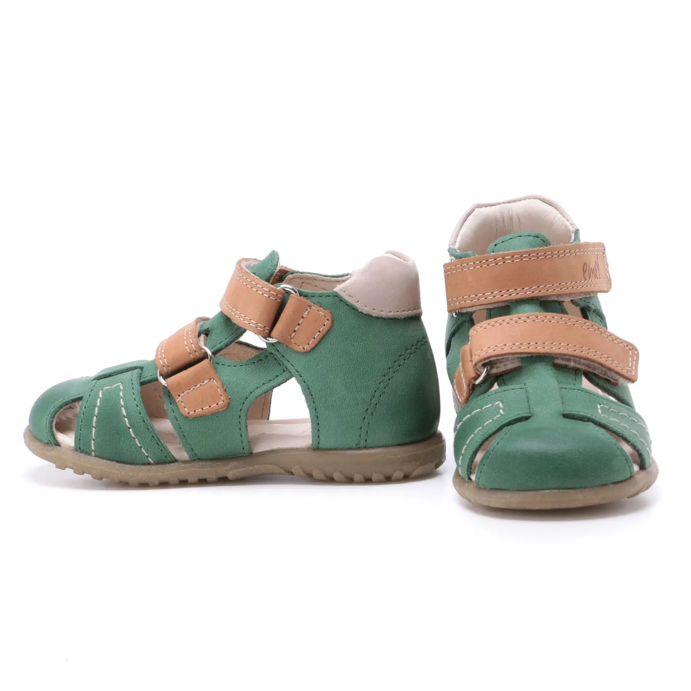 (2437-16) Emel green closed sandals