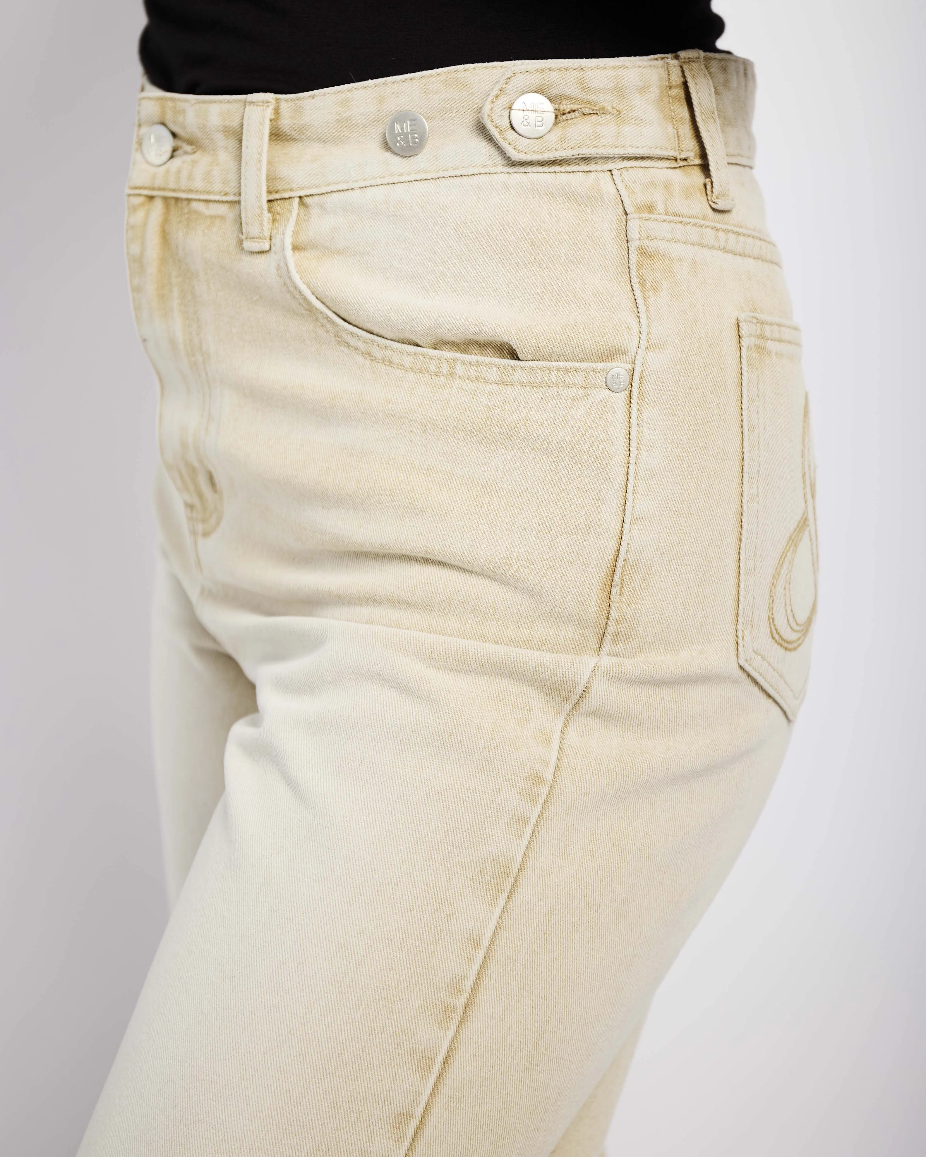 Adjustable Waist Jean in Mocha