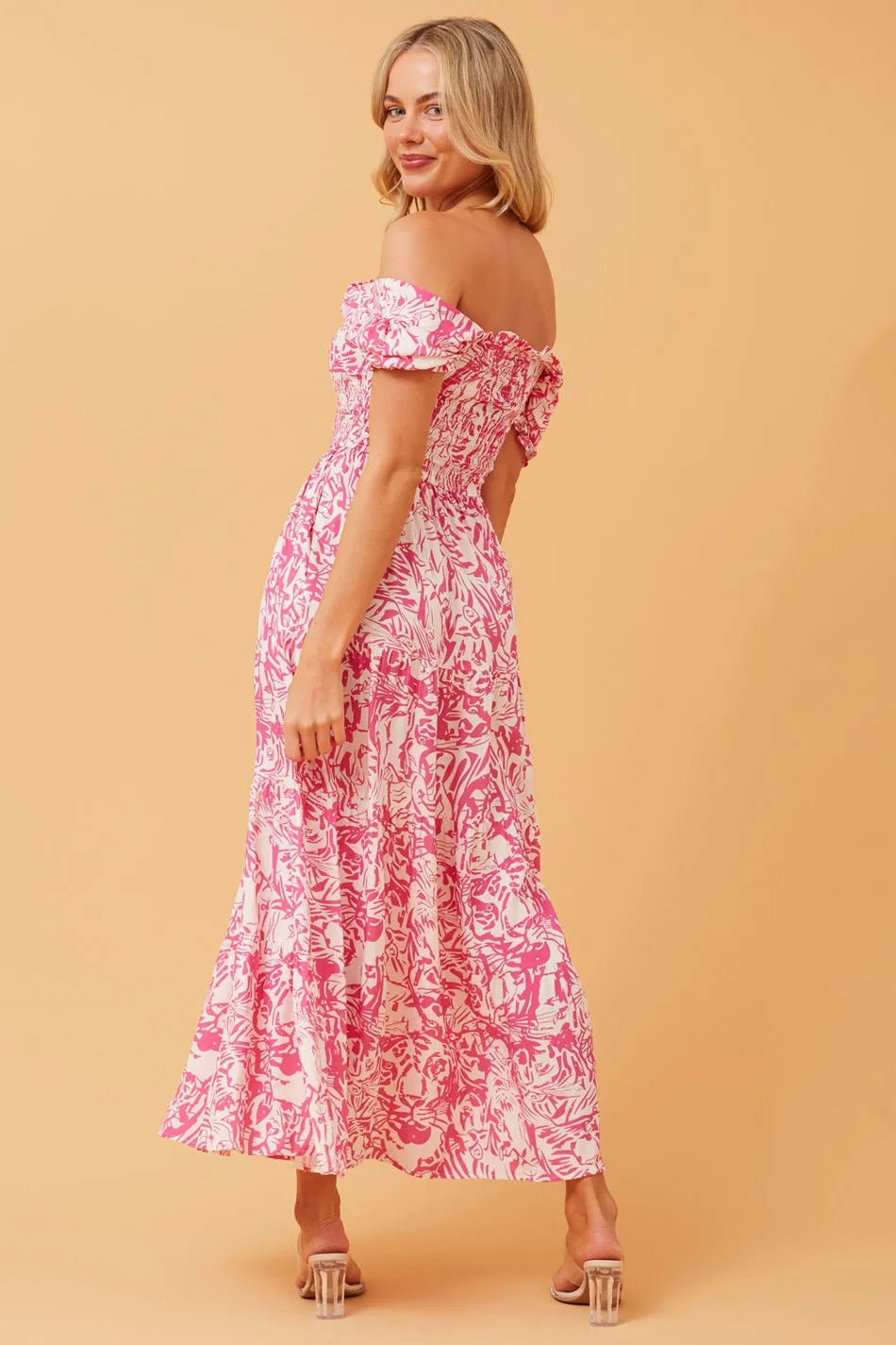 ASHTON ABSTRACT PRINT MAXI DRESS