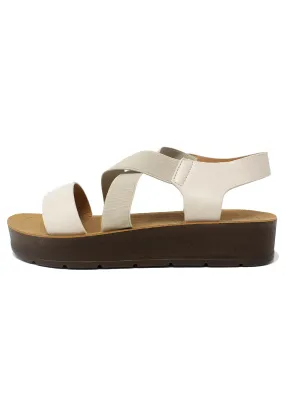 Beige Cross-strap Sandal