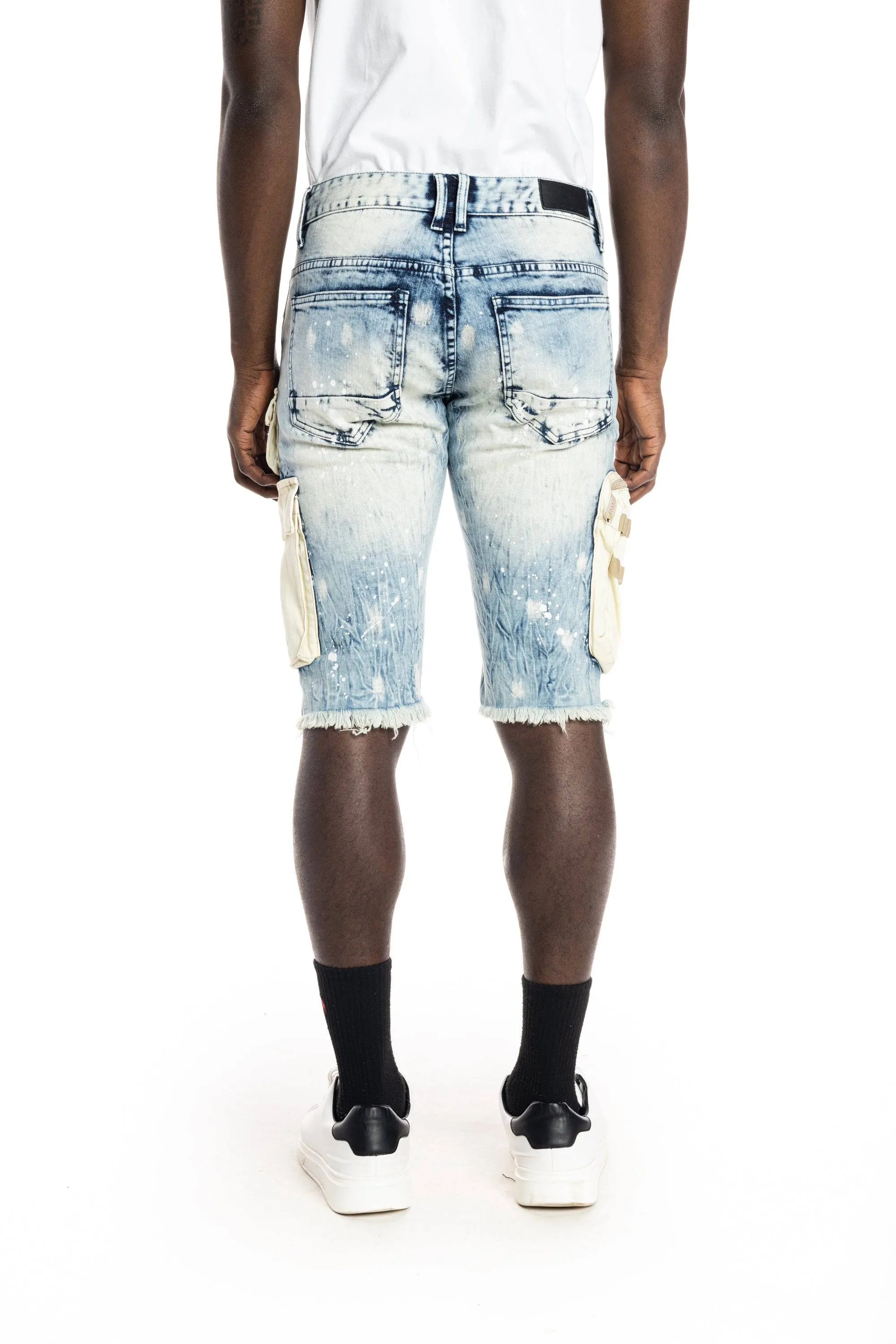 Big and Tall - Utility  Fashion Jean Shorts - Harvey Blue