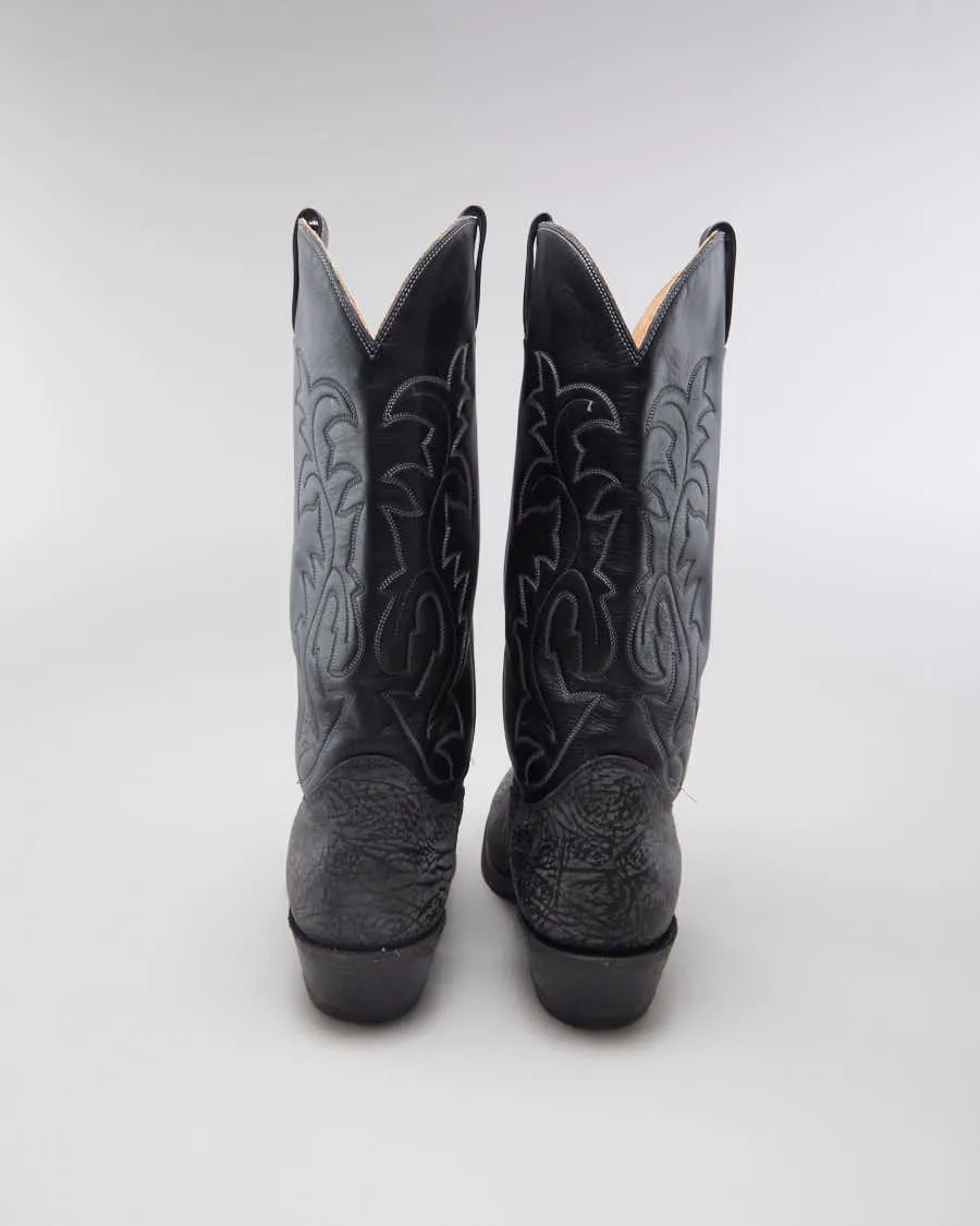 Biltrite Black & Grey Western Leather Cowboy Boots - EUR 47