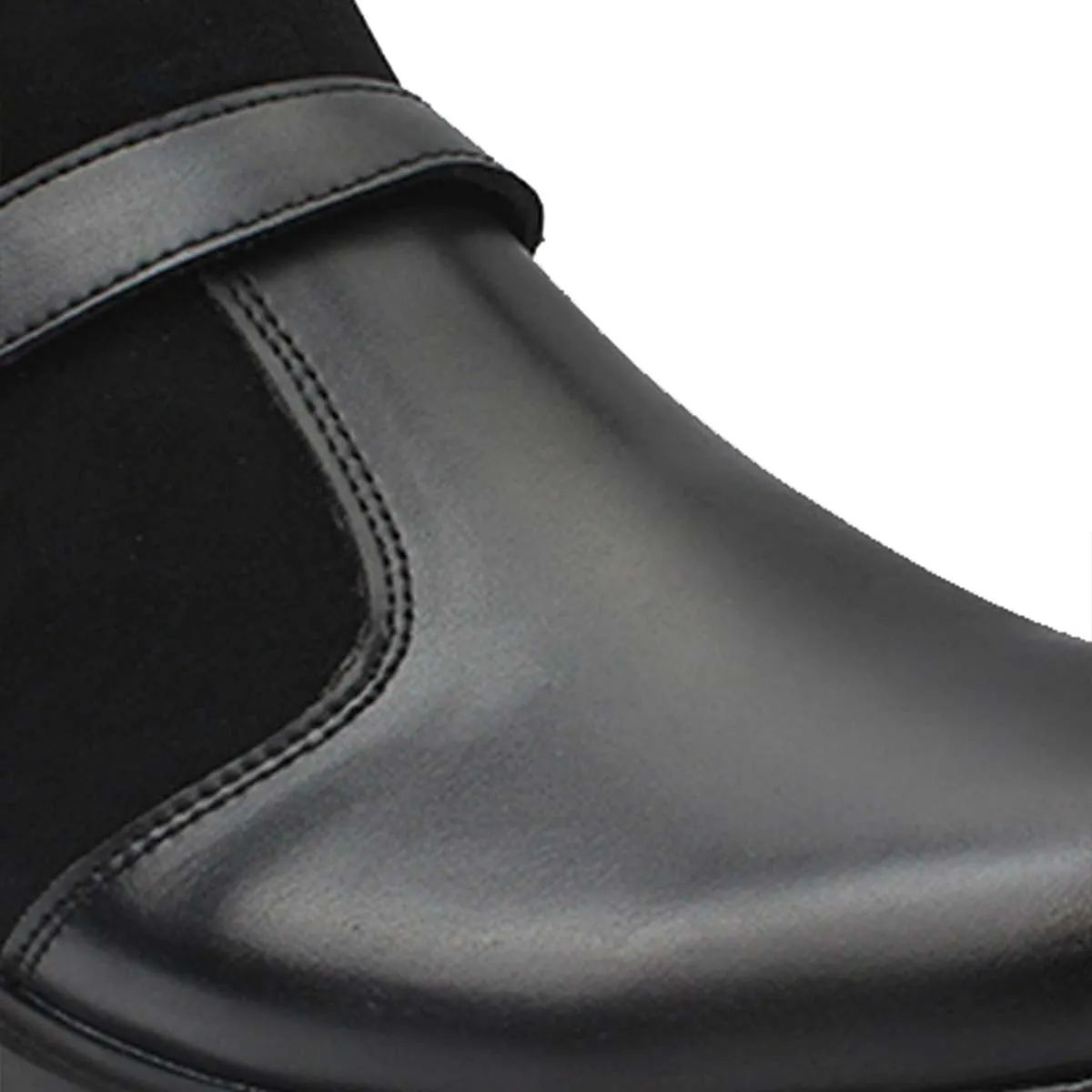 Black Monk Strap Boots