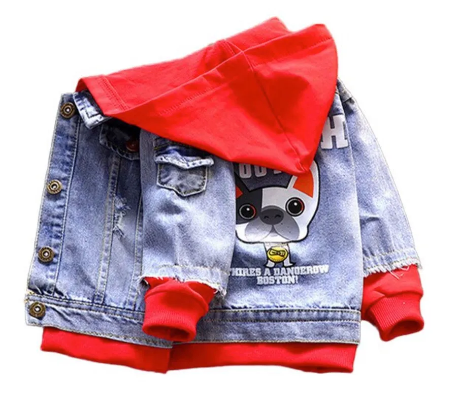 Boys And Girls Jean Thin Denim Hoodie Jacket