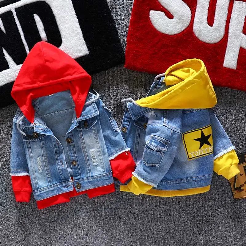 Boys And Girls Jean Thin Denim Hoodie Jacket