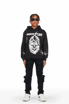 Boys Owen Black Cargo Jean Hoodie Set