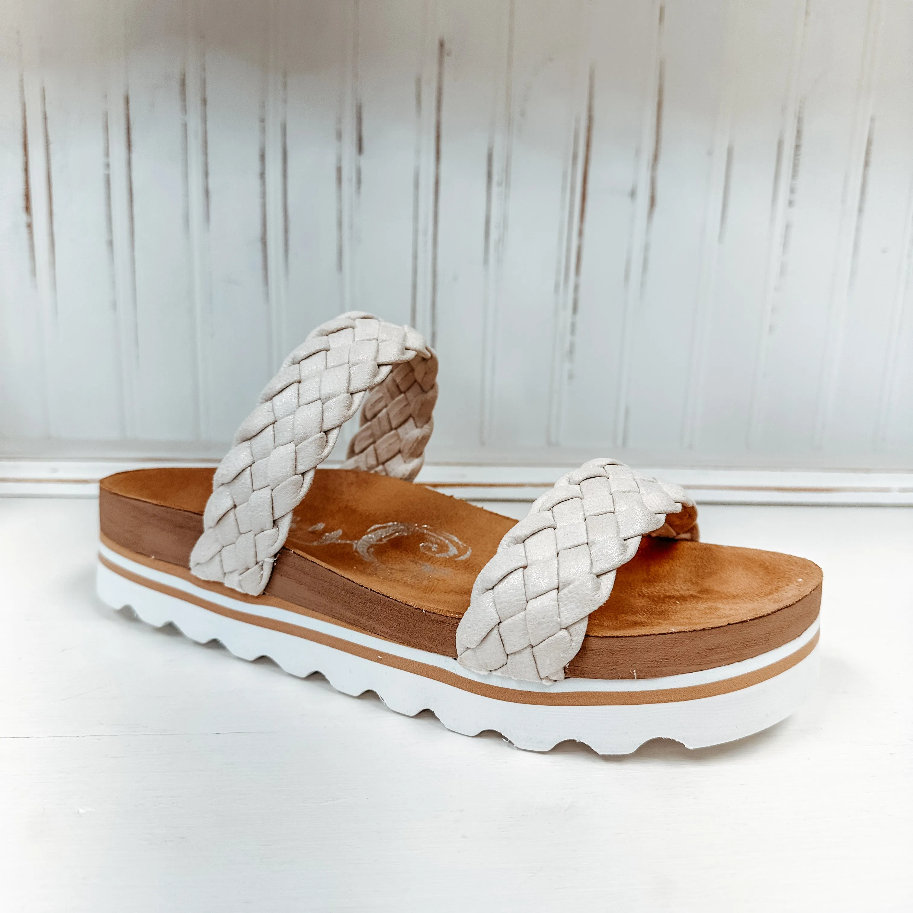 Braidon Platform Sandal - White