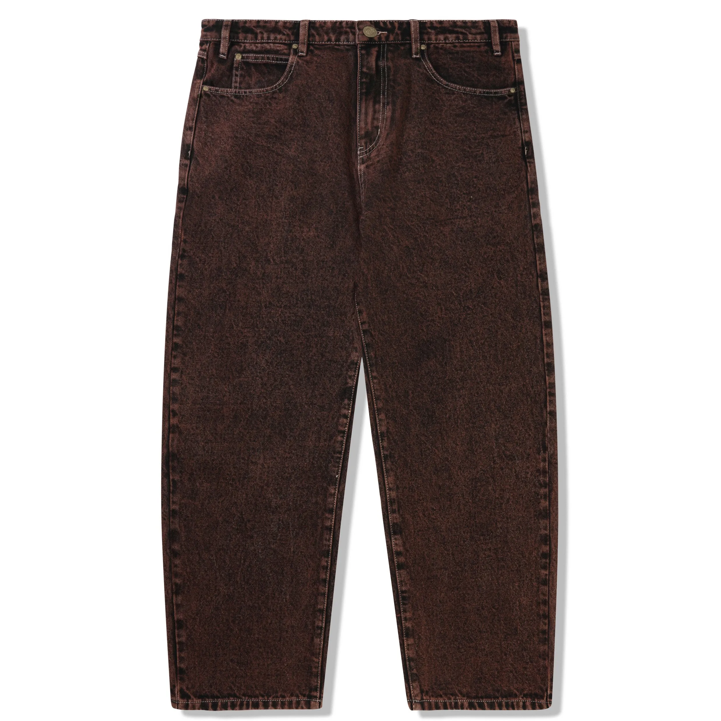 Butter Goods Applique Denim Jeans Acid Brown