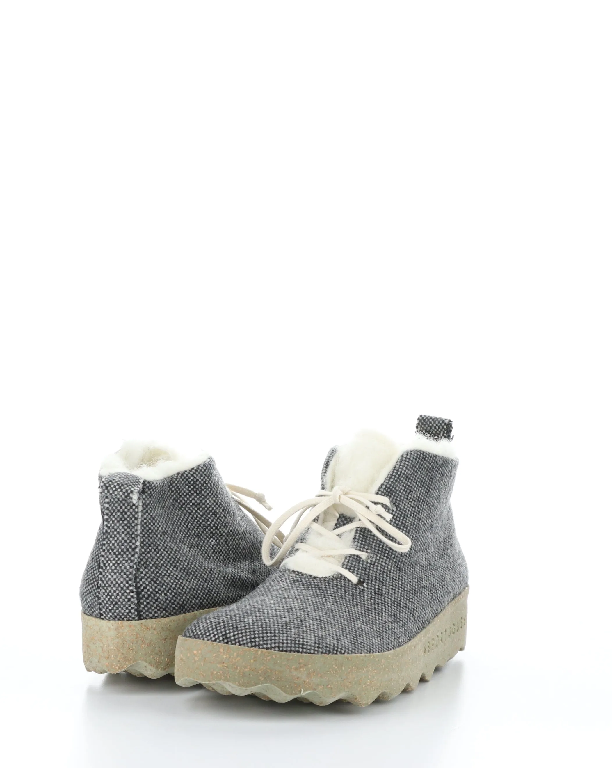 CAKE136ASP Grey Round Toe Boots