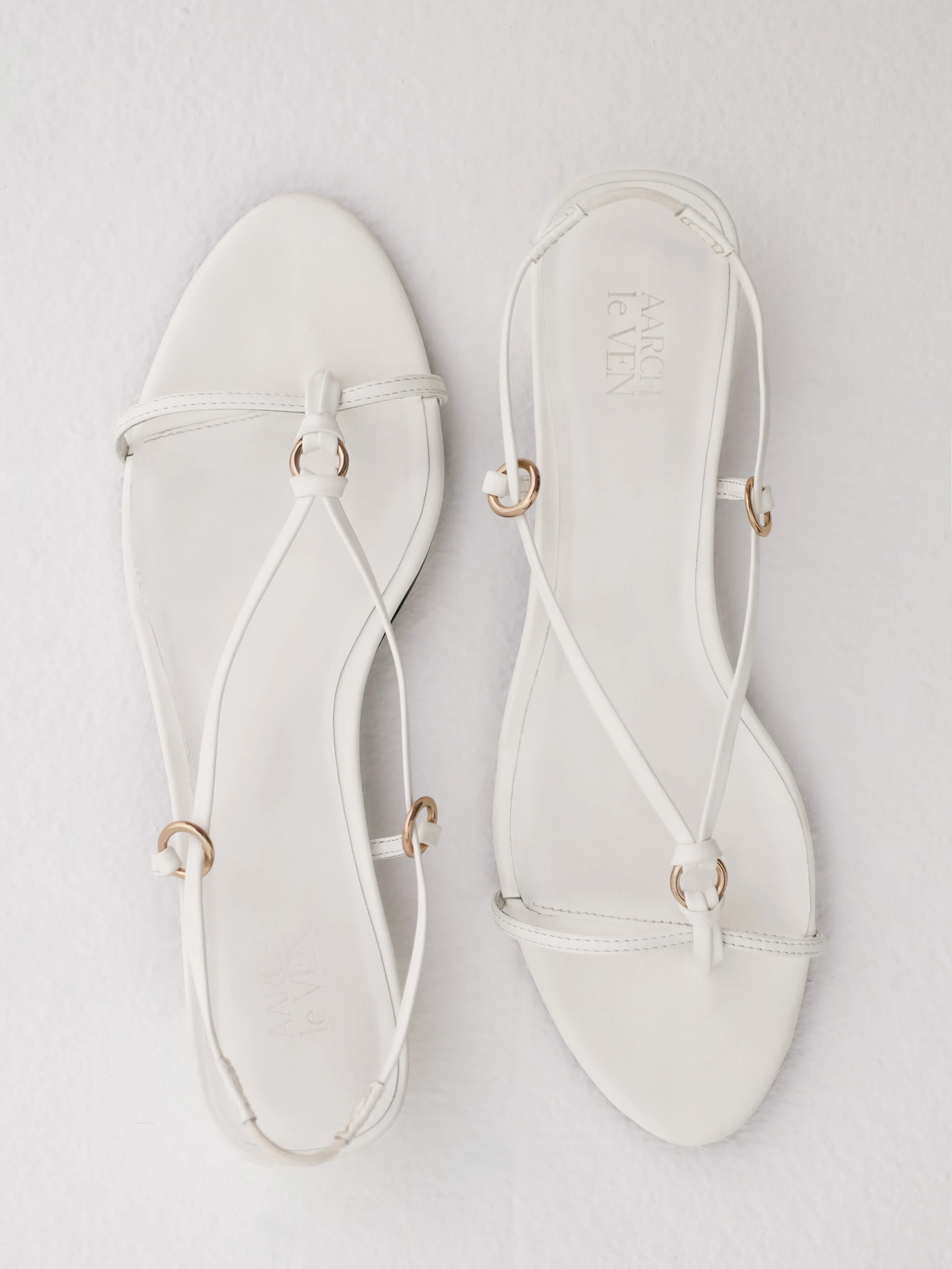 Camilla Strappy Leather Sling Back Sandal | White