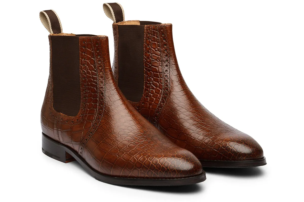 Chelsea Boot Croc Embossed Boots