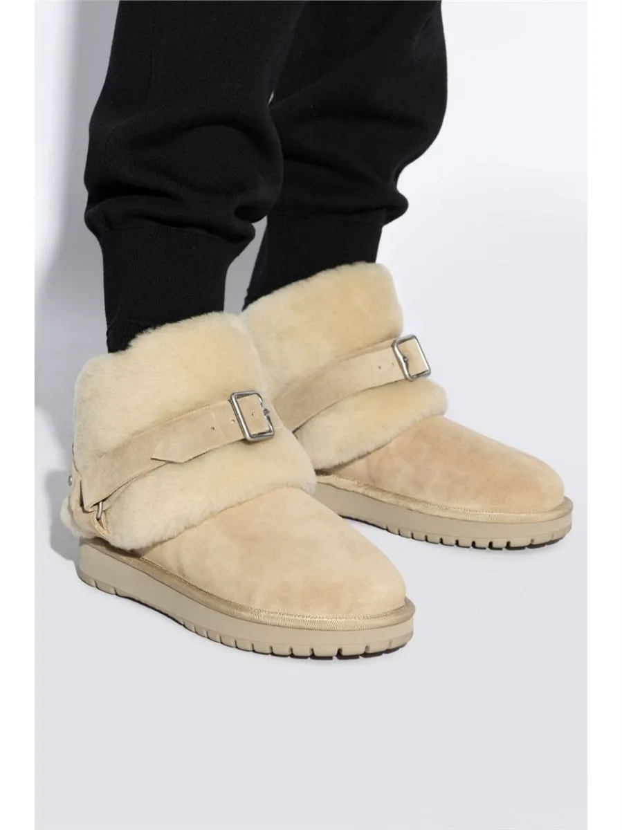 CHUBBY SUEDE SHEARLING BOOTS