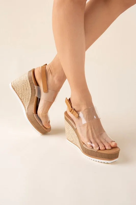 CLEAR WEDGE HEELS