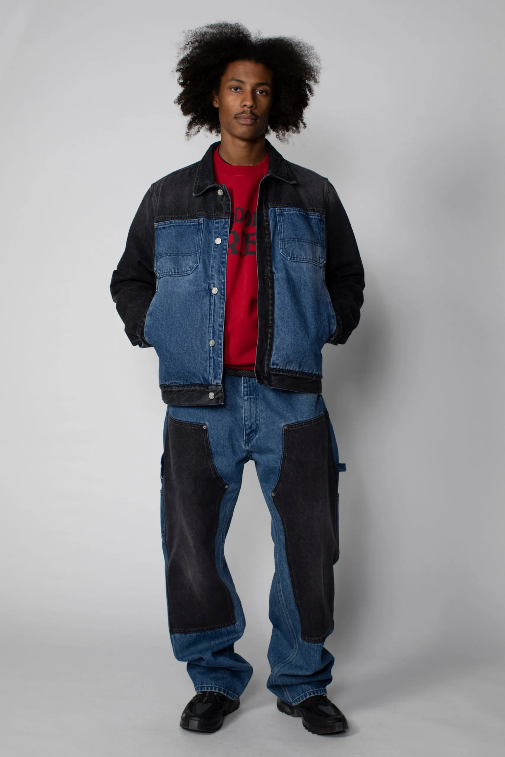 Colourblocked Denim Carpenter Jean