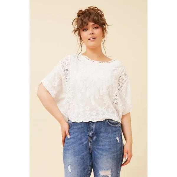 DEVONA EMBROIDERED TOP