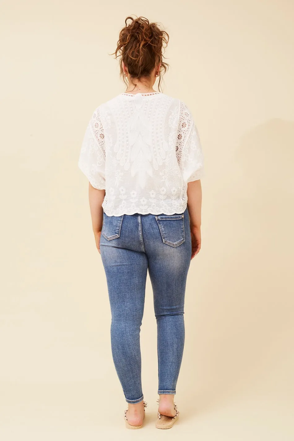 DEVONA EMBROIDERED TOP