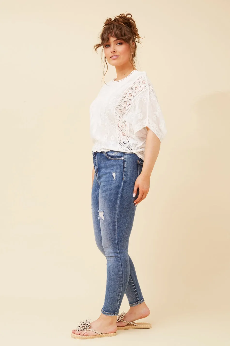 DEVONA EMBROIDERED TOP