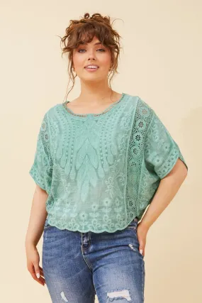 DEVONA EMBROIDERED TOP