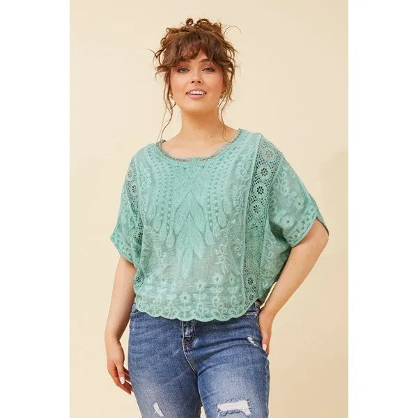 DEVONA EMBROIDERED TOP