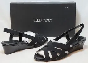 ELLEN TRACY Women's Jonas Sandal - Black Patent -  8M