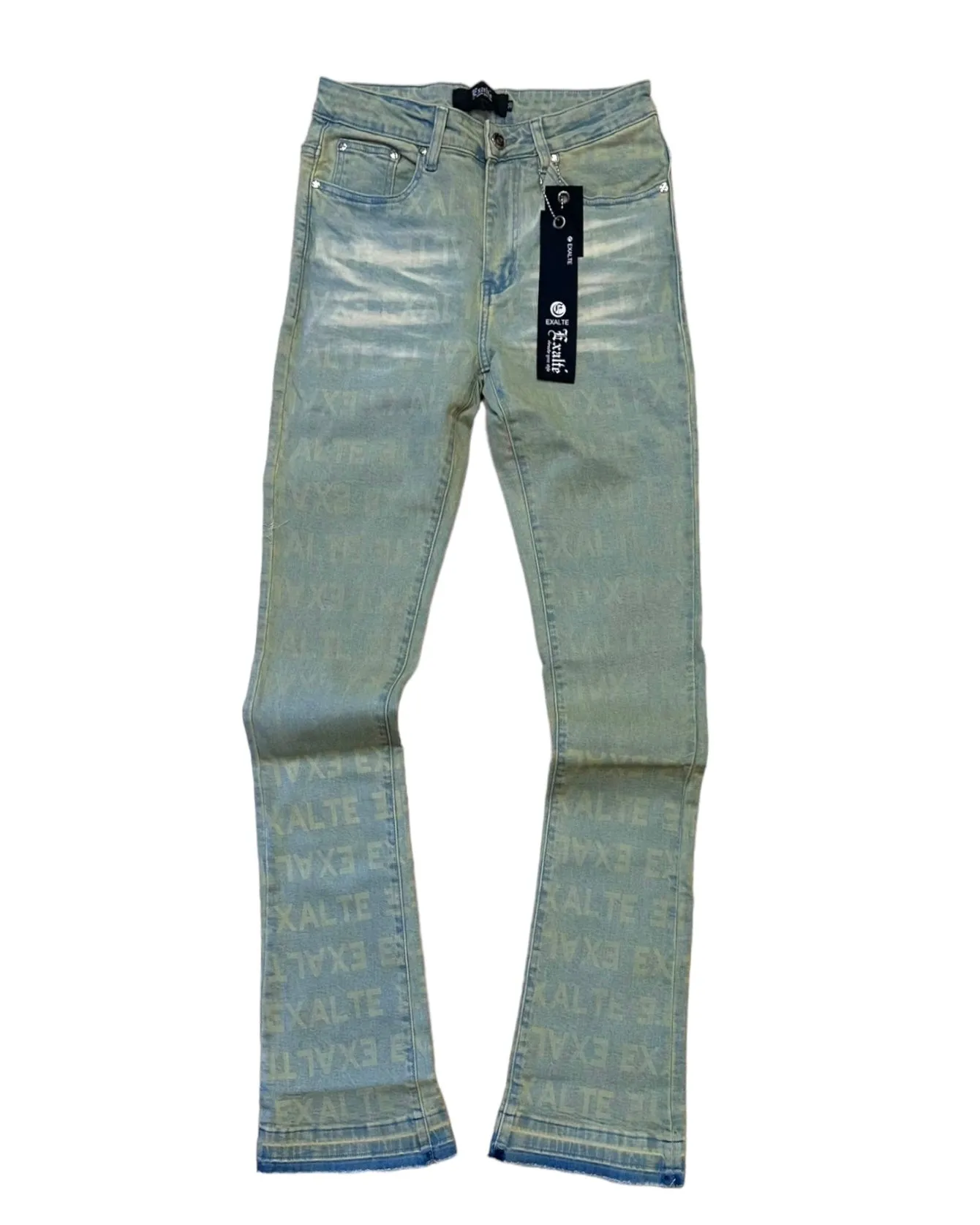 Exalte Laser Luck Stacked Jeans