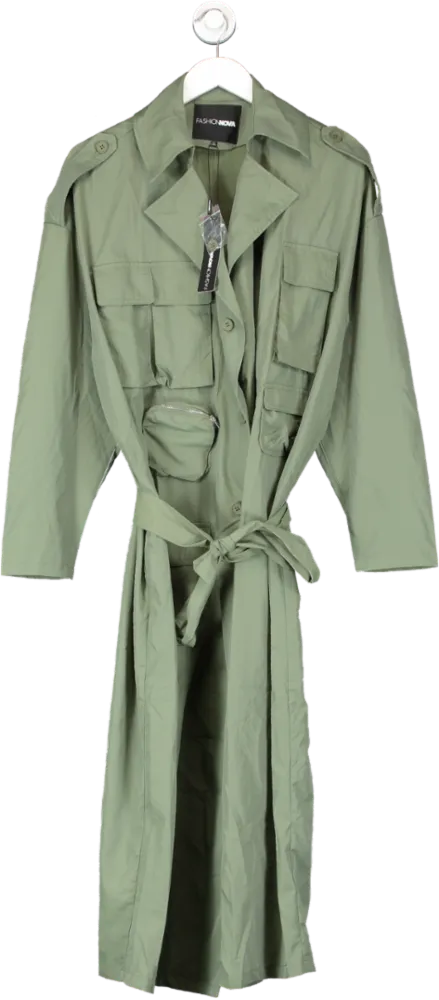 Fashion Nova Green On Command Trench UK S