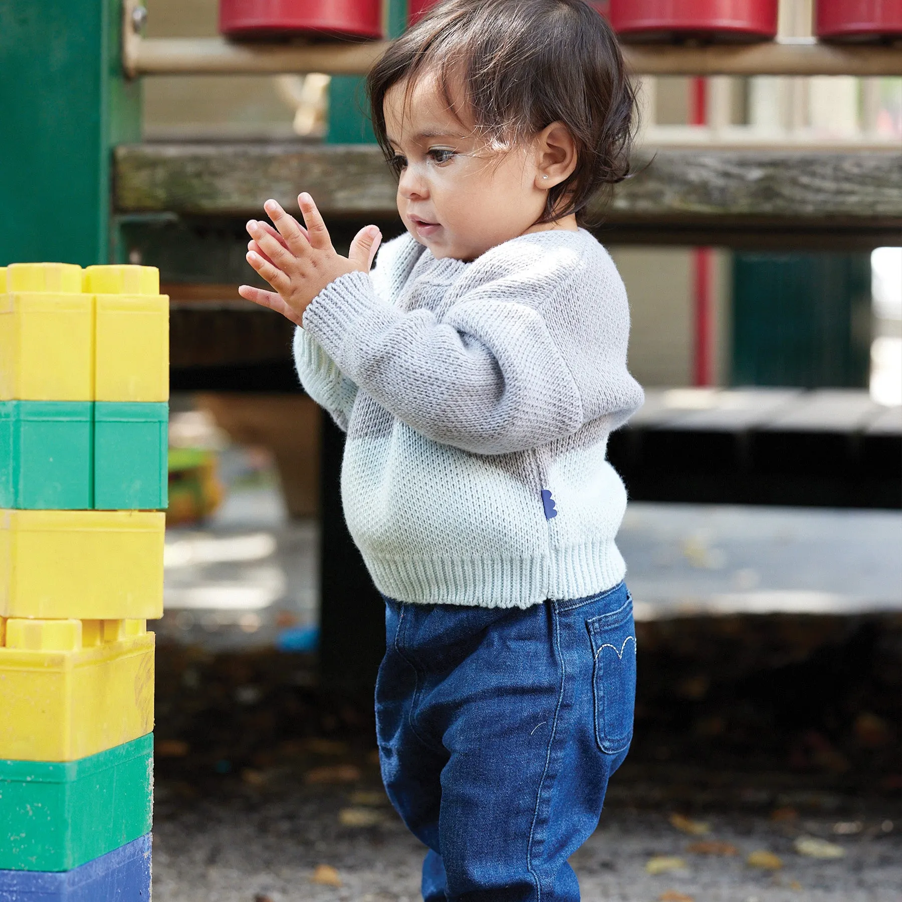 Flower Pocket Baby Jeans