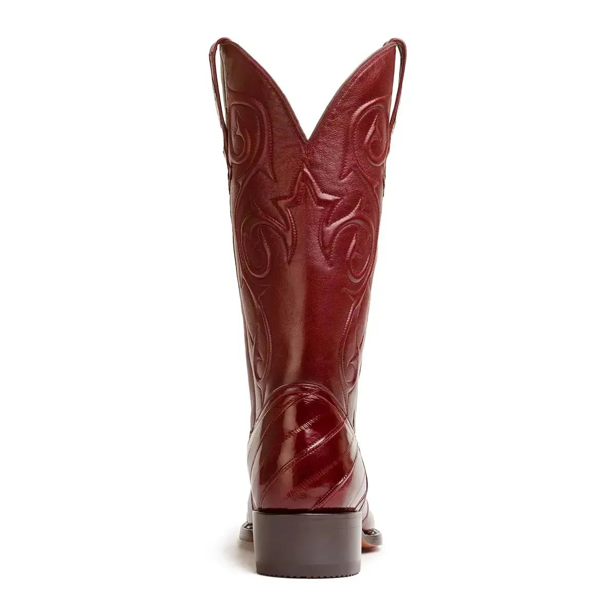 Gavel Men's Patricio Eel Skin Boots - Wine