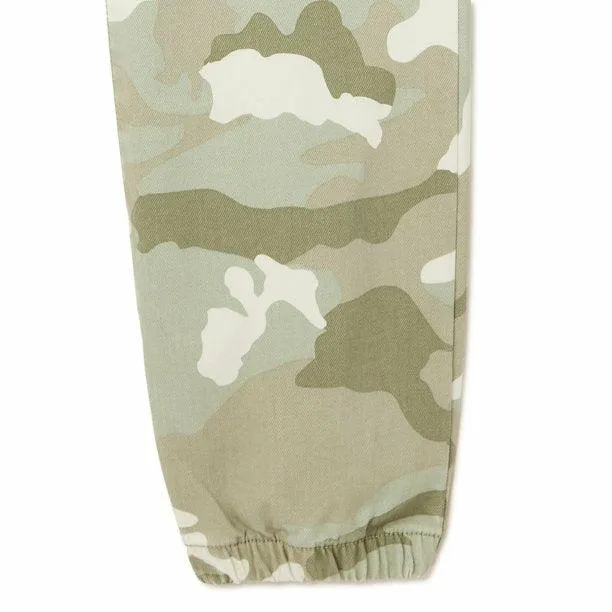 Girls Stretch Woven Jogger camo Pants