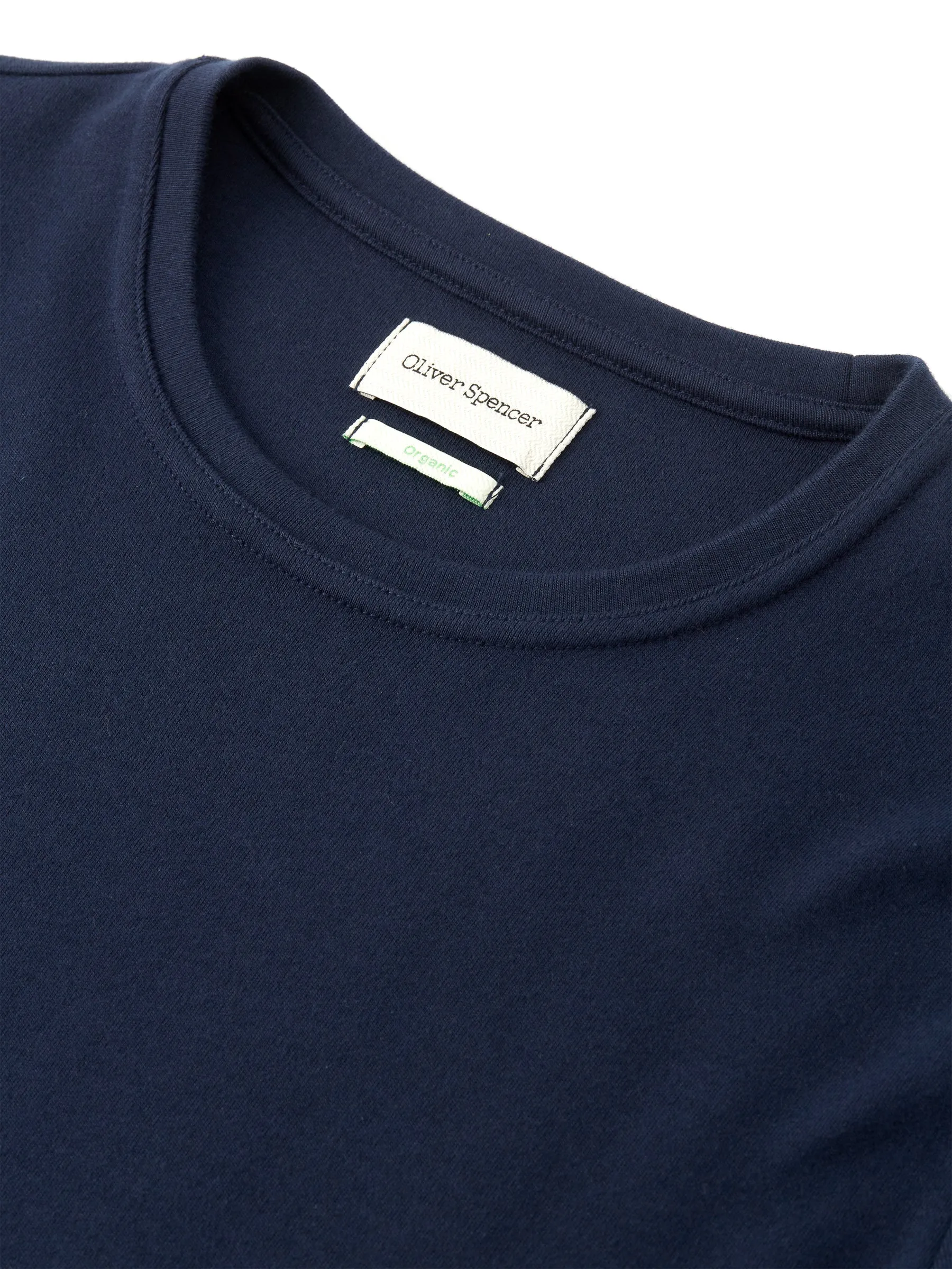 Heavy Long Sleeve Plain T-Shirt Tavistock Navy