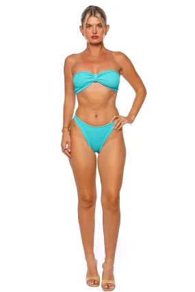 Jean Aqua Bandeau Bikini Set