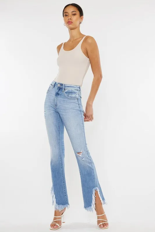 KANCAN ALWAYS FRAYED HIGH RISE JEANS [online exclusive]