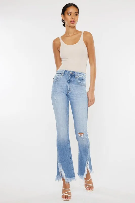 KANCAN ALWAYS FRAYED HIGH RISE JEANS [online exclusive]