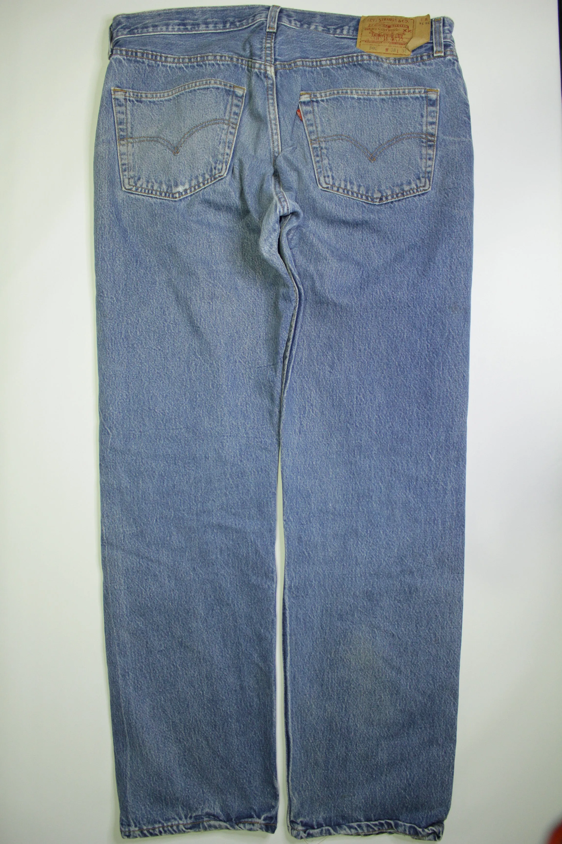 Levis 501 Red Tab Vintage 90's Made in USA Blue Denim Grunge Rocker Jeans