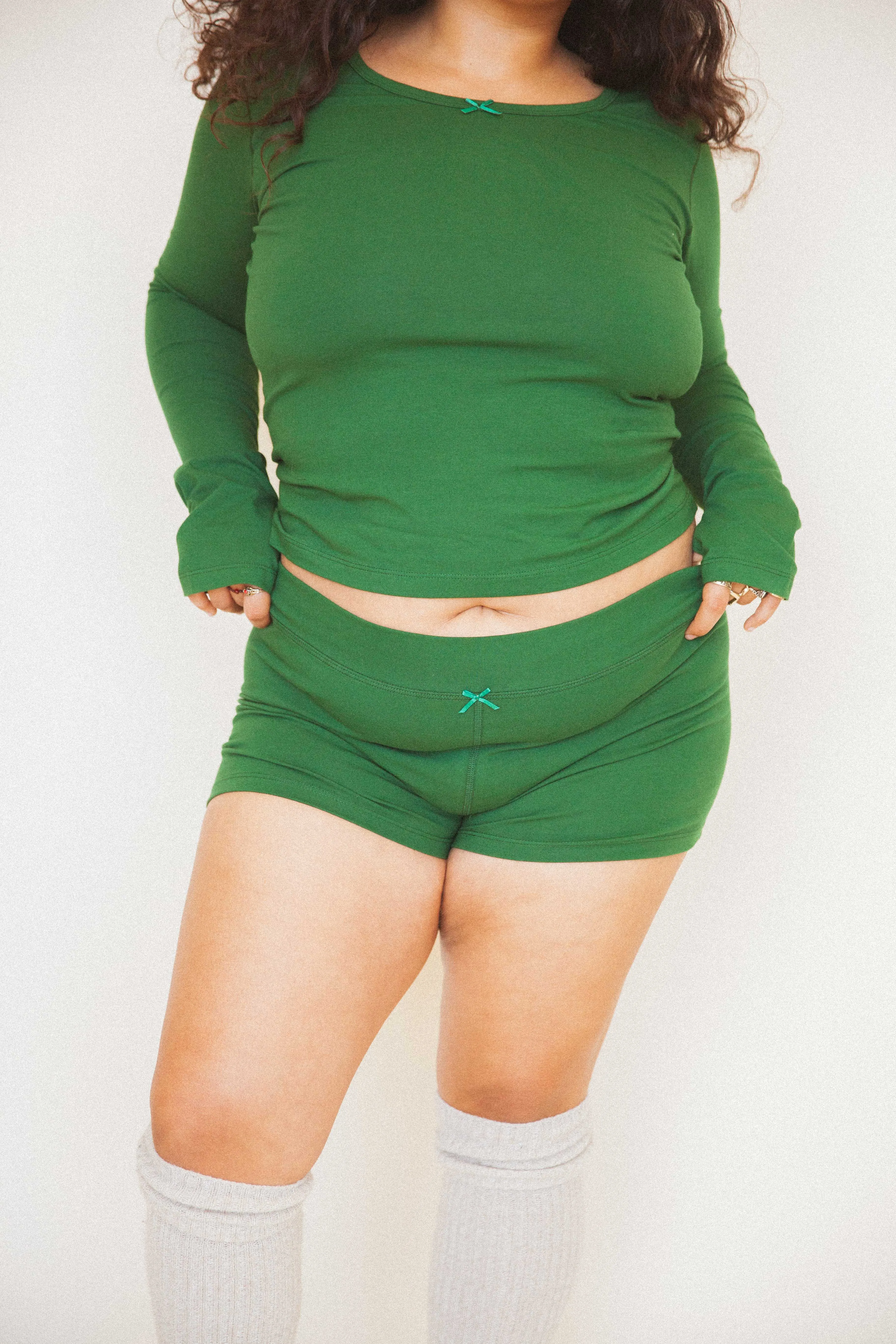 LOUNGE BIKE SHORTS IN CLOVER