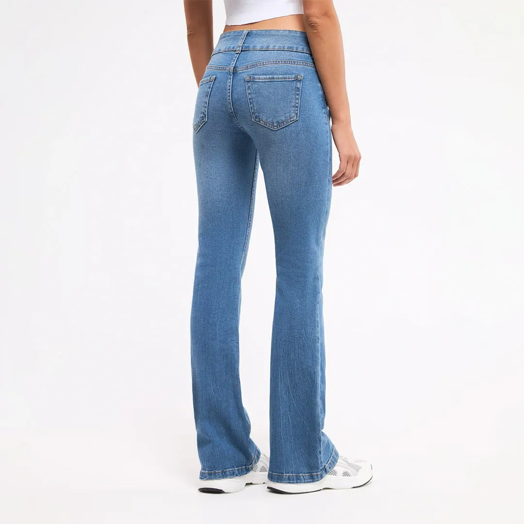 Low Rise Flared Jeans