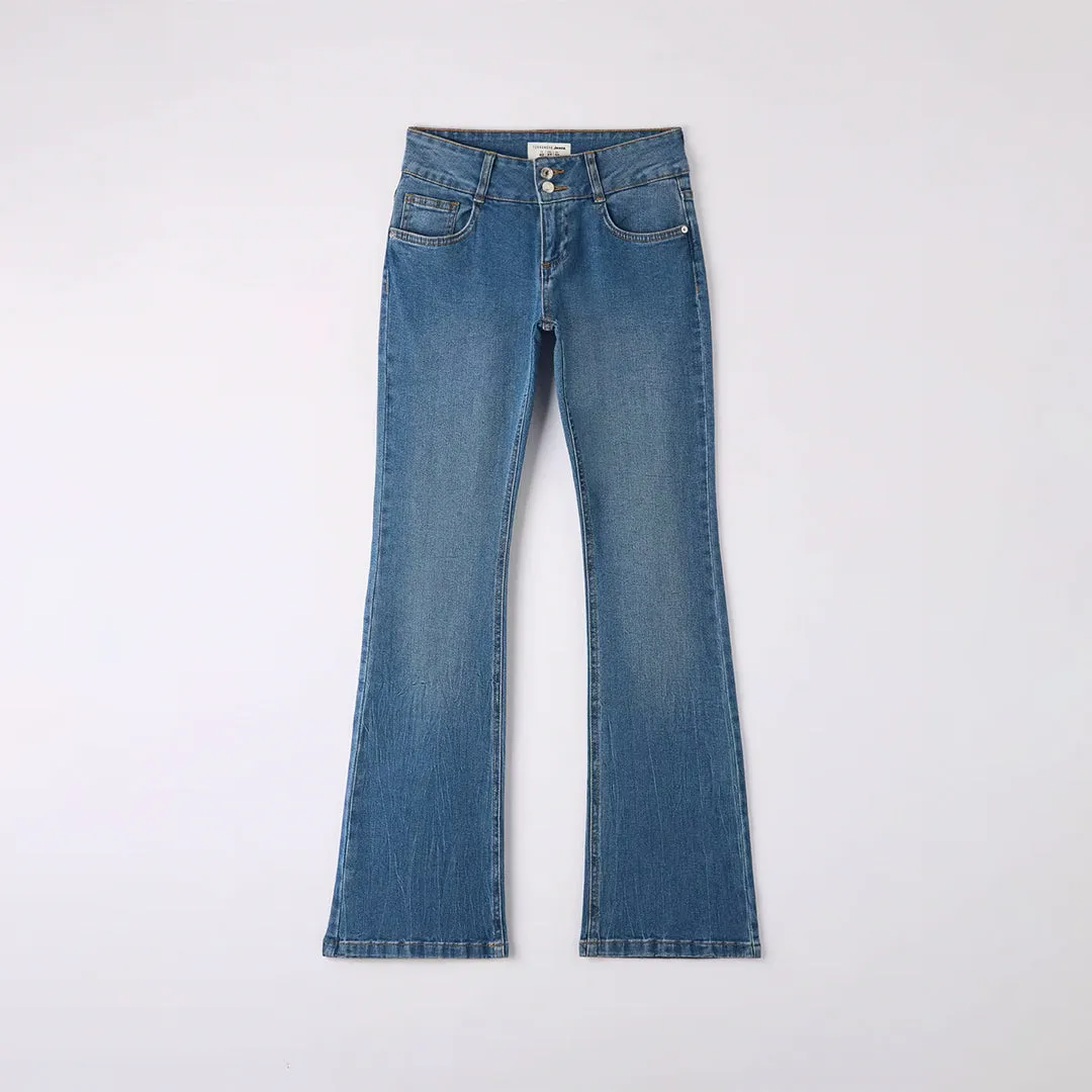 Low Rise Flared Jeans