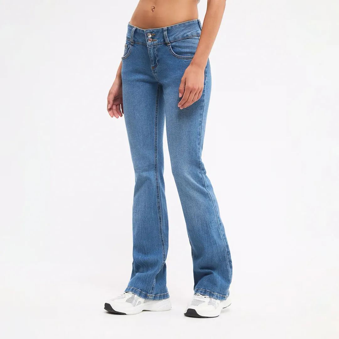 Low Rise Flared Jeans