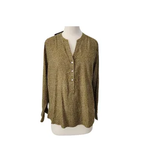 Marks & Spencer Olive & White Polka Dot Printed Top | Brand New |