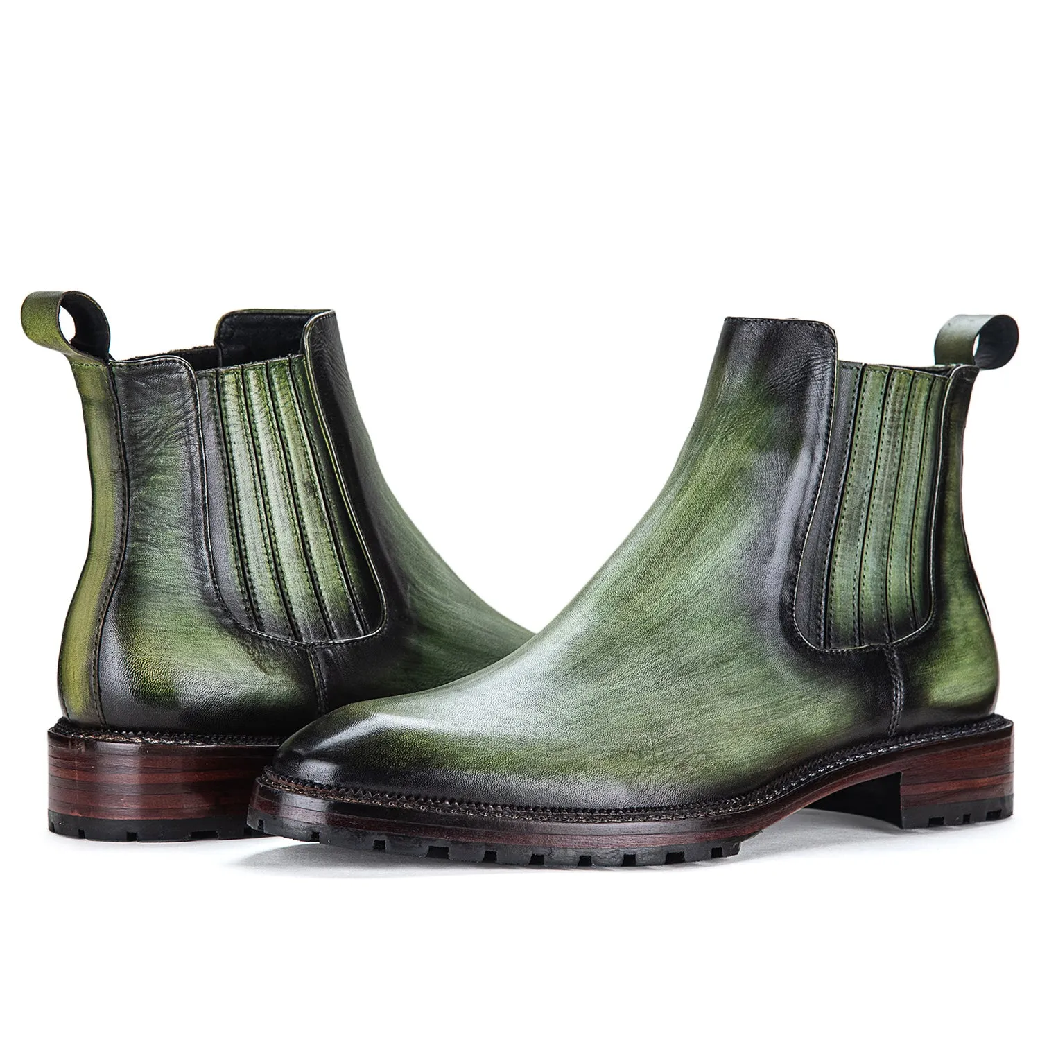 Mens Chelsea Boots- Green