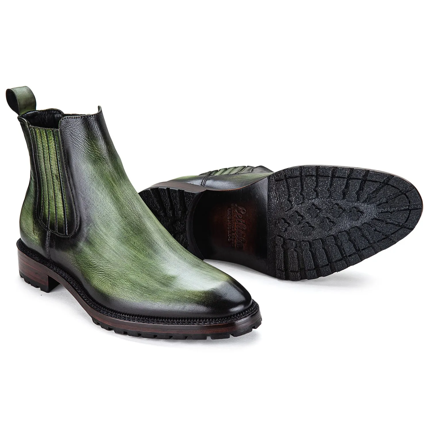 Mens Chelsea Boots- Green