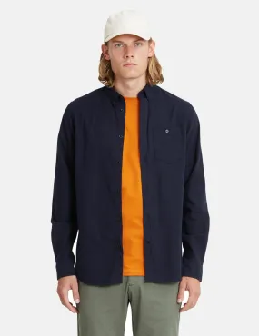 Norse Projects Anton Flannel Shirt (Brushed Cotton) - Navy Blue