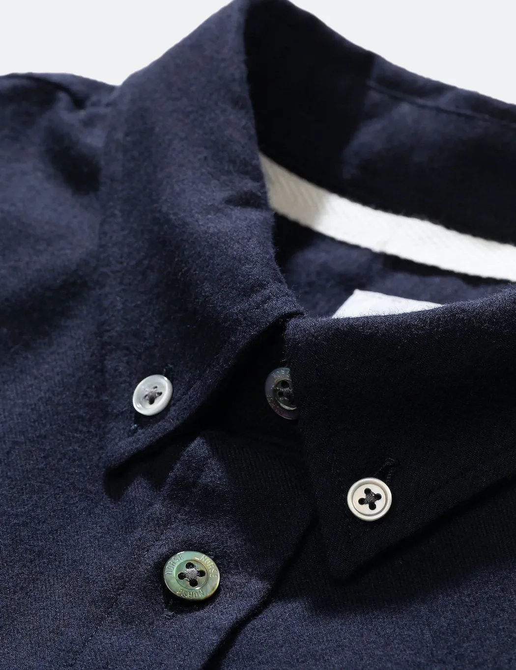 Norse Projects Anton Flannel Shirt (Brushed Cotton) - Navy Blue