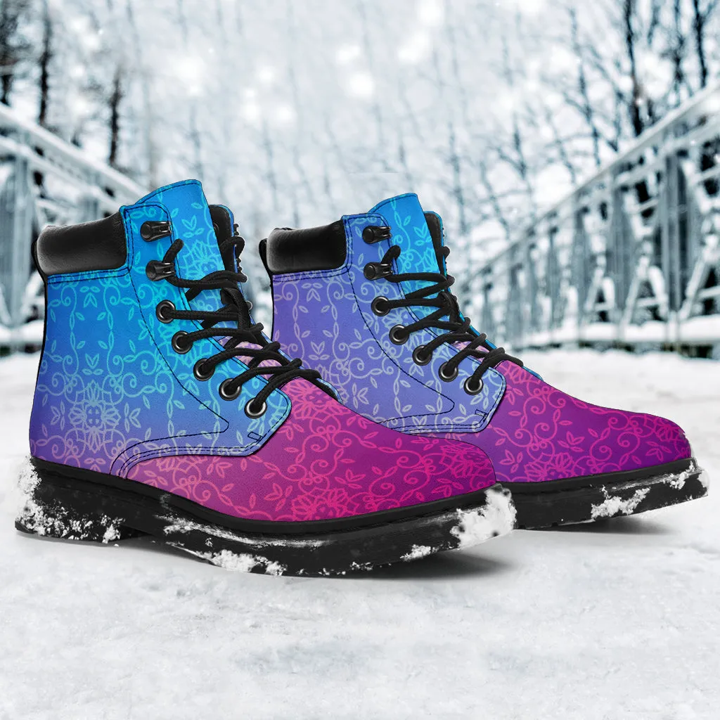 Pink And Blue All-Season Boots