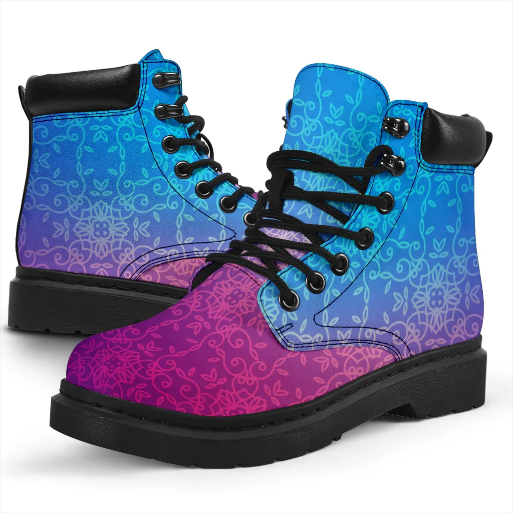 Pink And Blue All-Season Boots