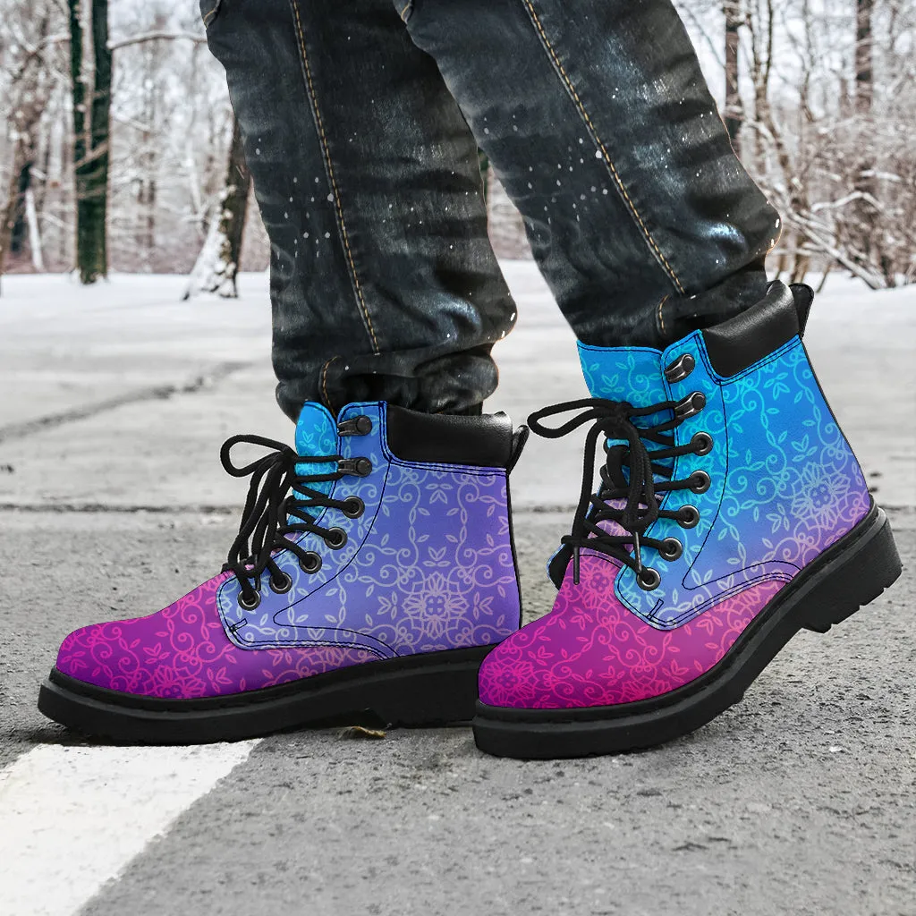 Pink And Blue All-Season Boots