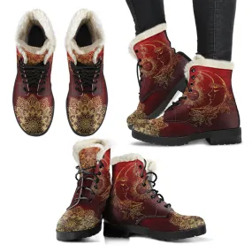 Red Sun And Moon Boots