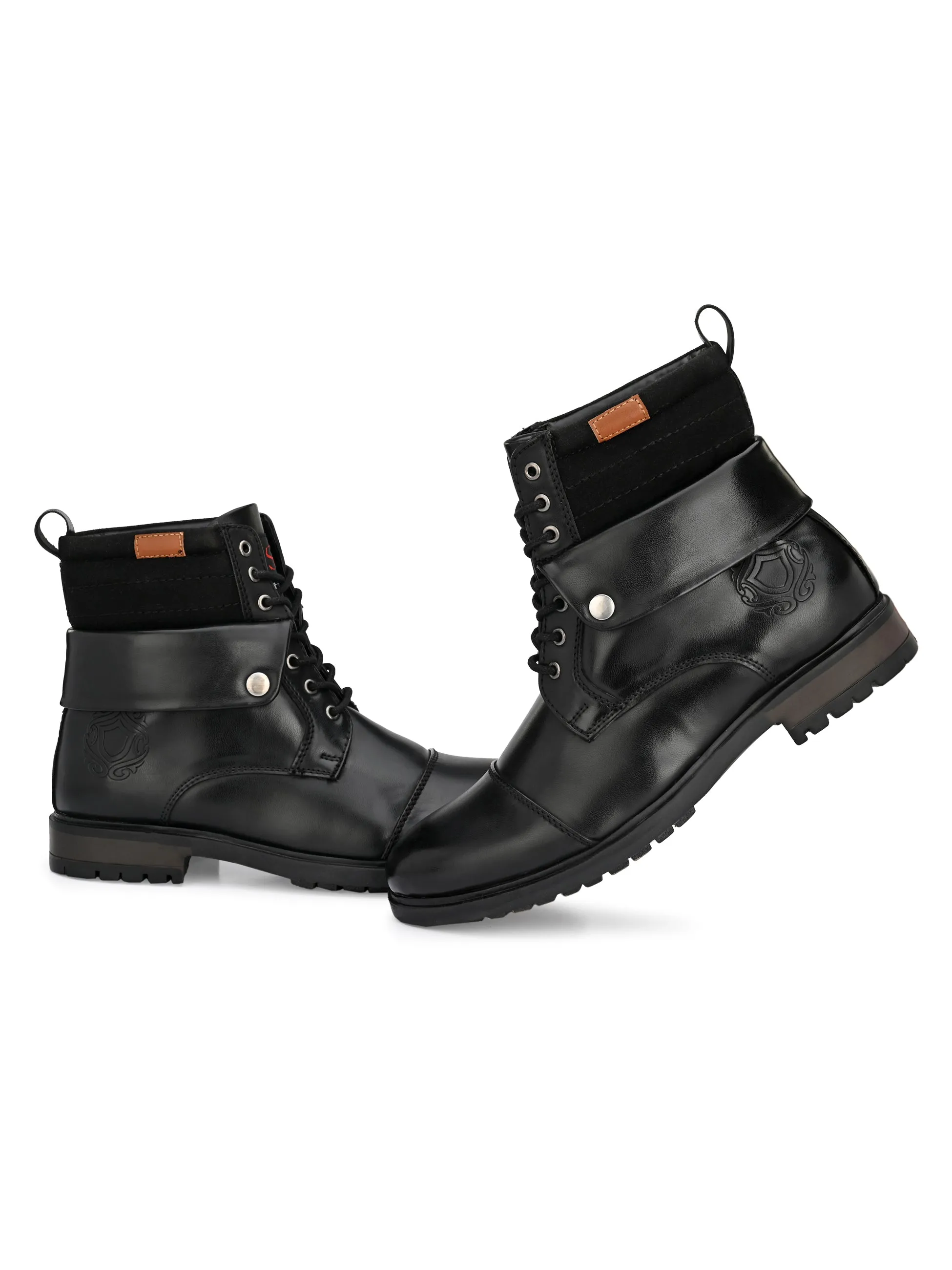 Roxxy Black Lace-up Boots