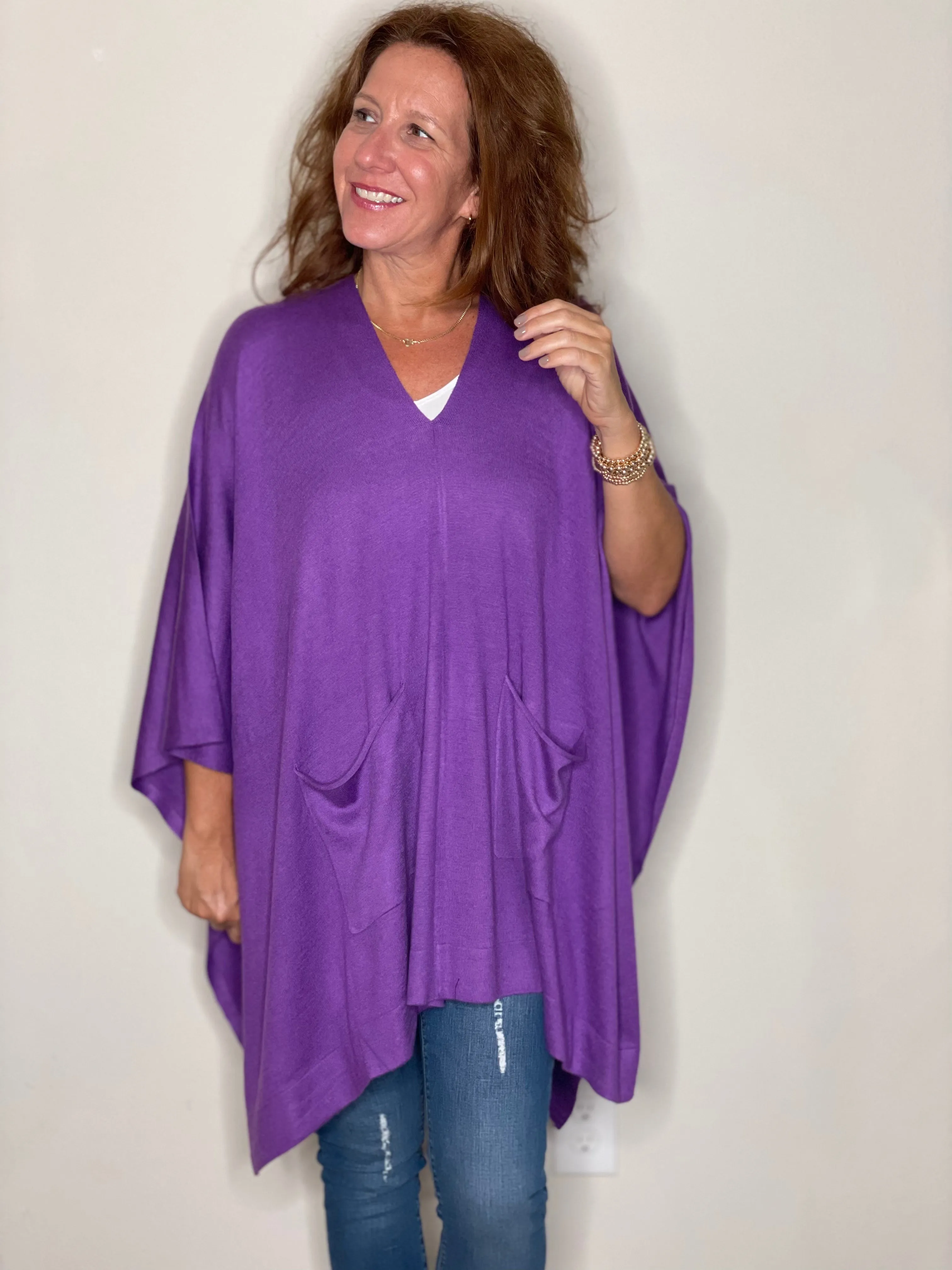 Sato Poncho in Ultra Violet